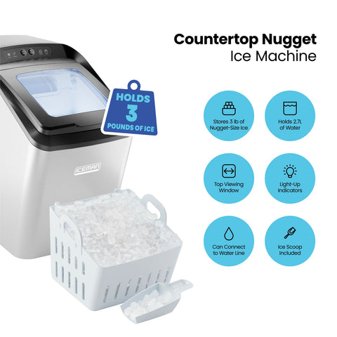"The Pebble" Countertop Nugget Ice Machine by Iceman™