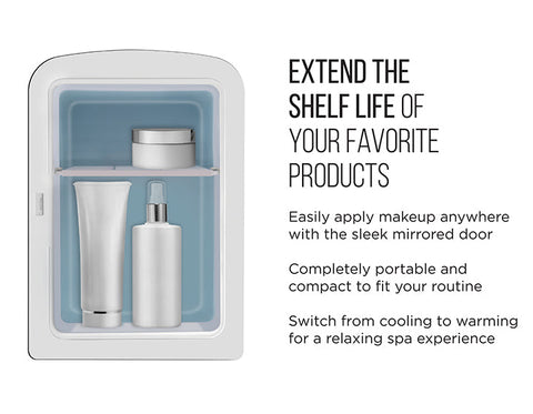 Portable Mirrored Personal Fridge