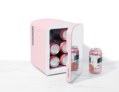 Portable Mirrored Personal Fridge