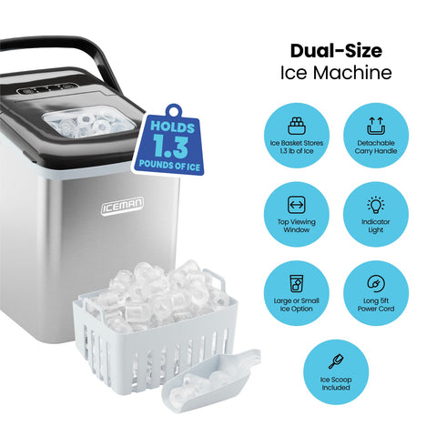 Dual-Size Ice Machine by Iceman™